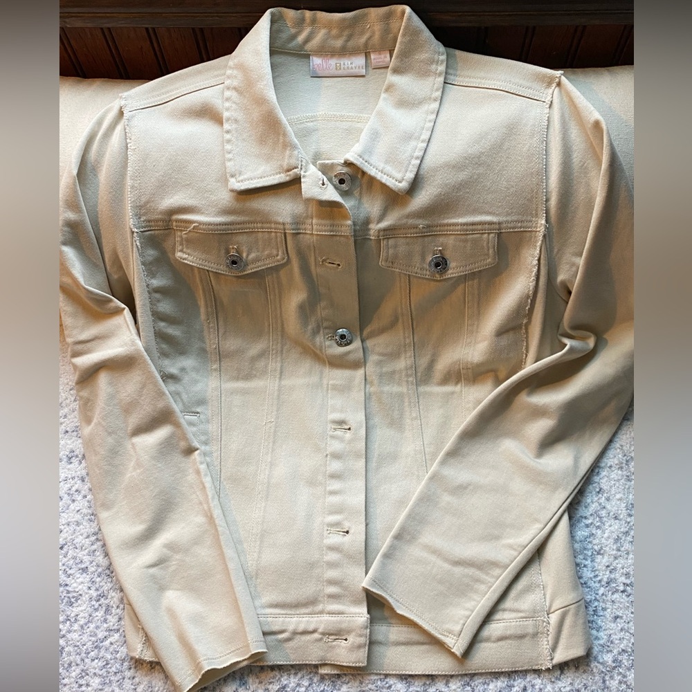 Belle by Kim Gravel Cream Jean Jacket